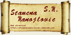 Stamena Manojlović vizit kartica
